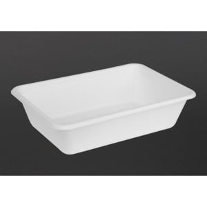 Vaschette Alimentari in Bagassa Compostabile 650ml - Lotto di 100 - Gastronoble