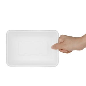 Vaschette Alimentari in Bagassa Compostabile 650ml - Lotto di 100 - Gastronoble