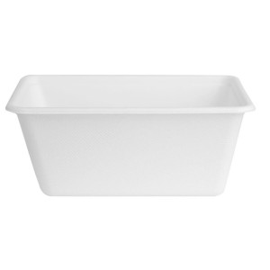 Vaschette Alimentari in Bagassa Compostabile 1000ml - Confezione da 100 - Fiesta Green