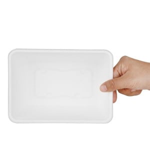 Vaschette Alimentari in Bagassa Compostabile 1000ml - Confezione da 100 - Fiesta Green
