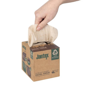 Cubo di Fazzoletti Riciclati 100 Fogli - Confezione da 36 - Jantex