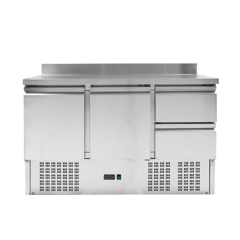 Tavolo Refrigerato Positivo con Alzatina - 2 Porte e 2 Cassetti GN 1/2 - Dynasteel Tavolo Refrigerato Positivo con Alzatina - 2 Porte e 2 Cassetti GN 1/2 - Dynasteel