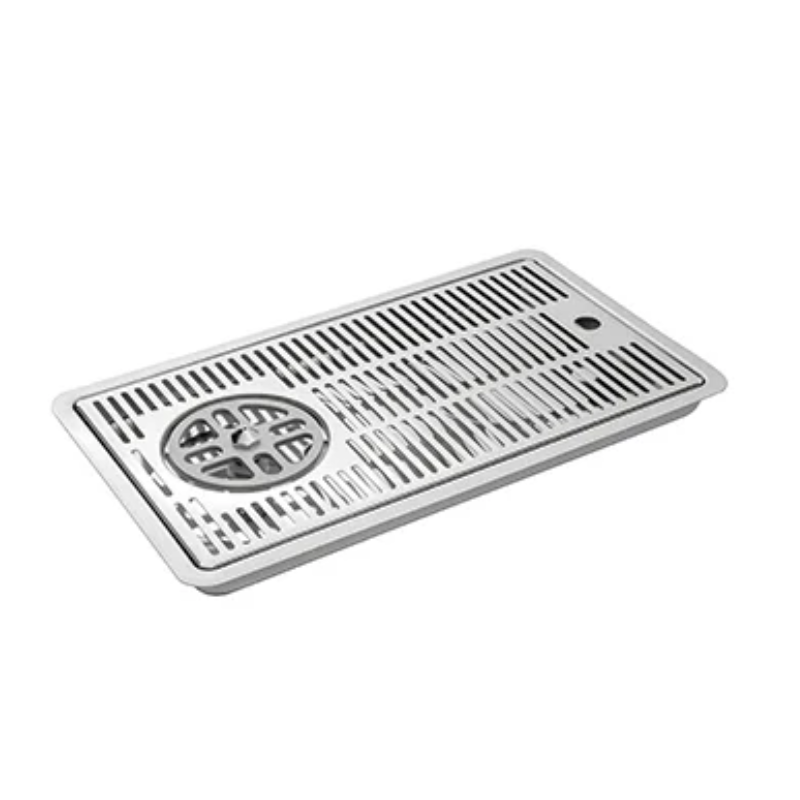 Risciacquabicchieri con Vaschetta di Sgocciolamento da Incasso - L 400 mm - FourniResto