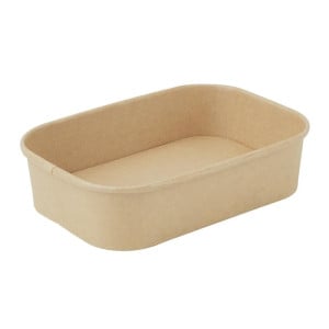 Vaschette Alimentari Rettangolari Riciclabili 1L - Confezione da 300 - Fiesta Green