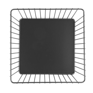 Cestino Quadrato in Metallo 230 x 230 mm - Olympia