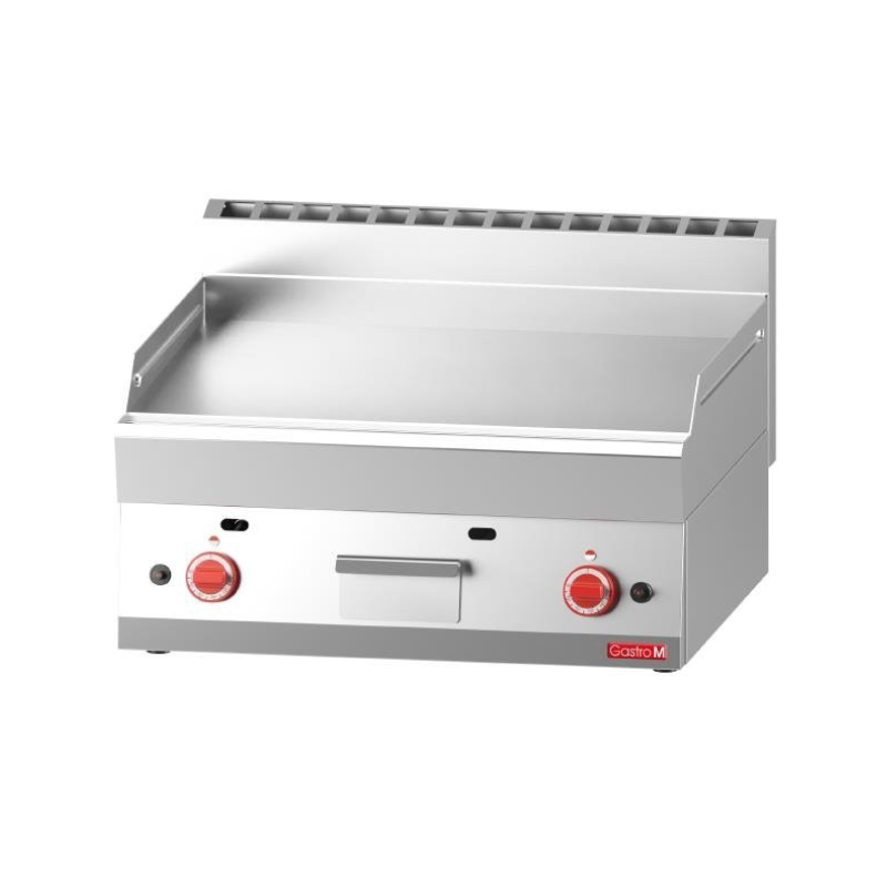 Piastra a gas 650 con piastra liscia cromata - Gastro M - Fourniresto