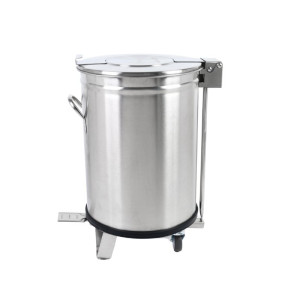 Pattumiera Inox con Pedale - 100 L - Dynasteel