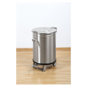 Pattumiera Inox con Pedale - 100 L - Dynasteel