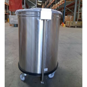 Pattumiera Inox con Pedale - 100 L - Dynasteel