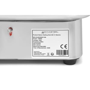 Chafing Dish GN 1/1 Electrique Inox - Dynasteel