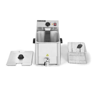 Friggitrice Professionale 8 L con Scarico - Dynasteel