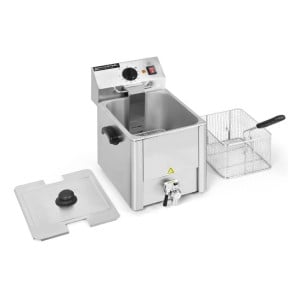Friggitrice Professionale 8 L con Scarico - Dynasteel