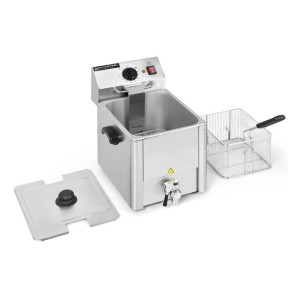 Friteuse Professionnelle 8 L avec Vidange - Dynasteel
