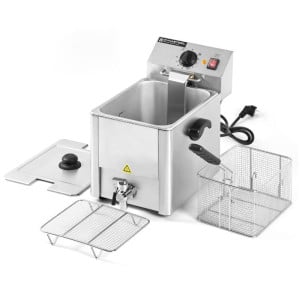 Friggitrice Professionale 8 L con Scarico - Dynasteel