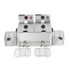Friggitrice Professionale 2 x 8 L con Scarico - Dynasteel