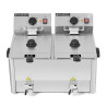 Friggitrice Professionale 2 x 8 L con Scarico - Dynasteel