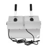 Friggitrice Professionale 2 x 8 L con Scarico - Dynasteel
