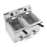 Friggitrice Professionale 2 x 8 L con Scarico - Dynasteel