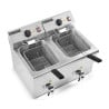 Professional Deep Fryer 2 x 8 L with Drain - Dynasteel