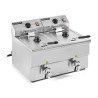 Friggitrice Professionale 2 x 8 L con Scarico - Dynasteel