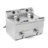 Professional Deep Fryer 2 x 8 L with Drain - Dynasteel