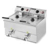 Professional Deep Fryer 2 x 8 L with Drain - Dynasteel