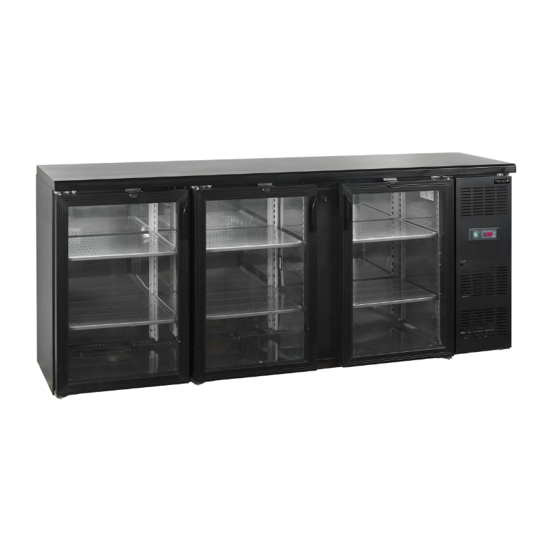 Retrobar Refrigerato 3 Porte in Vetro - 442 L | TEFCOLD CBC310G
