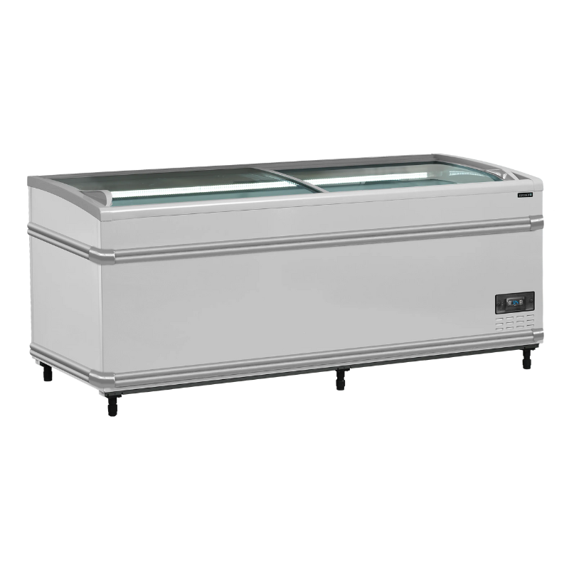 Frigorifero Congelatore Coperchio Vetro Curvo - Bianco - 500 L - TEFCOLD