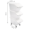 Set of 3 Ingredient Bins 30L + Lids + 4 Wheels