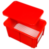 Vasca Rettangolare 55 L + Coperchio Rosso HACCP
