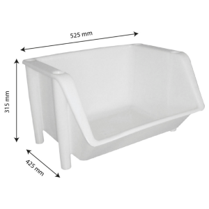 White Distribution Bin - 18 L