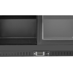 Retrobar Refrigerato 2 Porte in Vetro - Interno Nero Dynasteel
