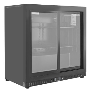 Retrobar Refrigerato 212 L 2 Porte Scorrevoli Nero