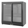 Retrobar Refrigerato 2 Porte in Vetro - Interno Nero Dynasteel