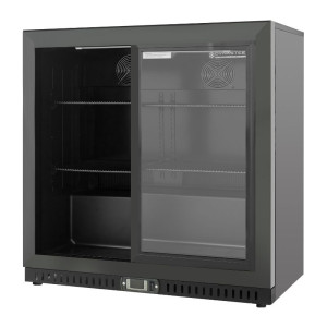 Retrobar Refrigerato 2 Porte in Vetro - Interno Nero Dynasteel