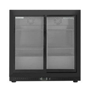 Retrobar Refrigerato 2 Porte in Vetro - Interno Nero Dynasteel