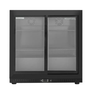 Retrobar Refrigerato 212 L 2 Porte Scorrevoli Nero