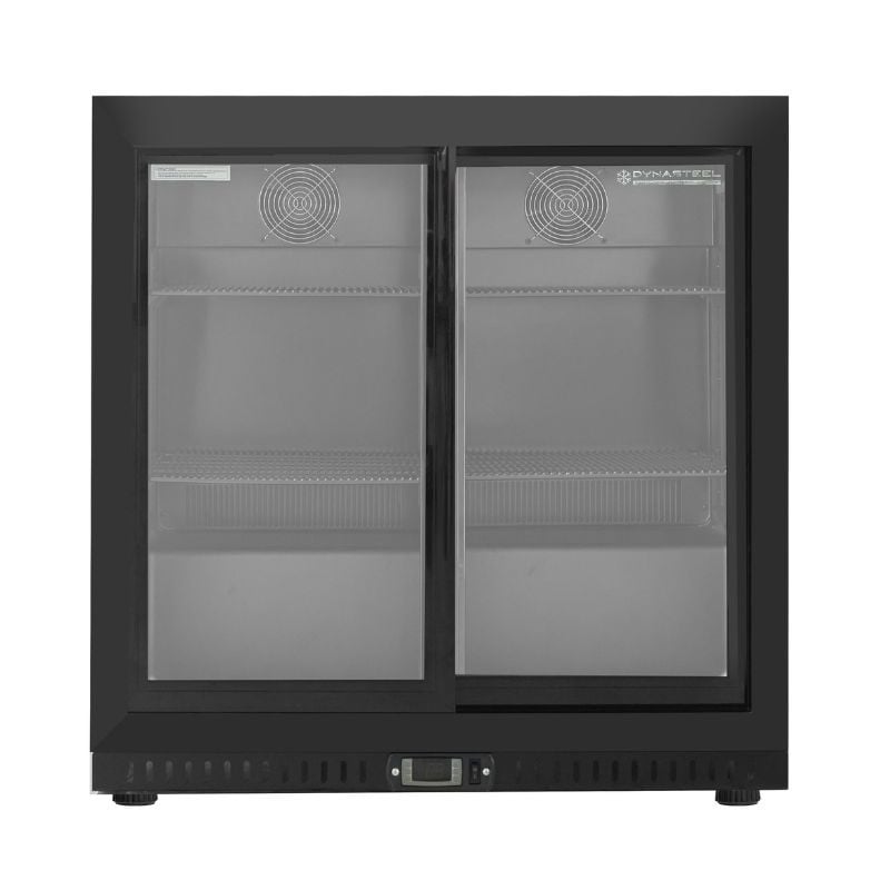 Retrobar Refrigerato 212 L 2 Porte Scorrevoli Nero