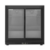 Refrigerated Back Bar 2 Glass Doors - Black Interior Dynasteel