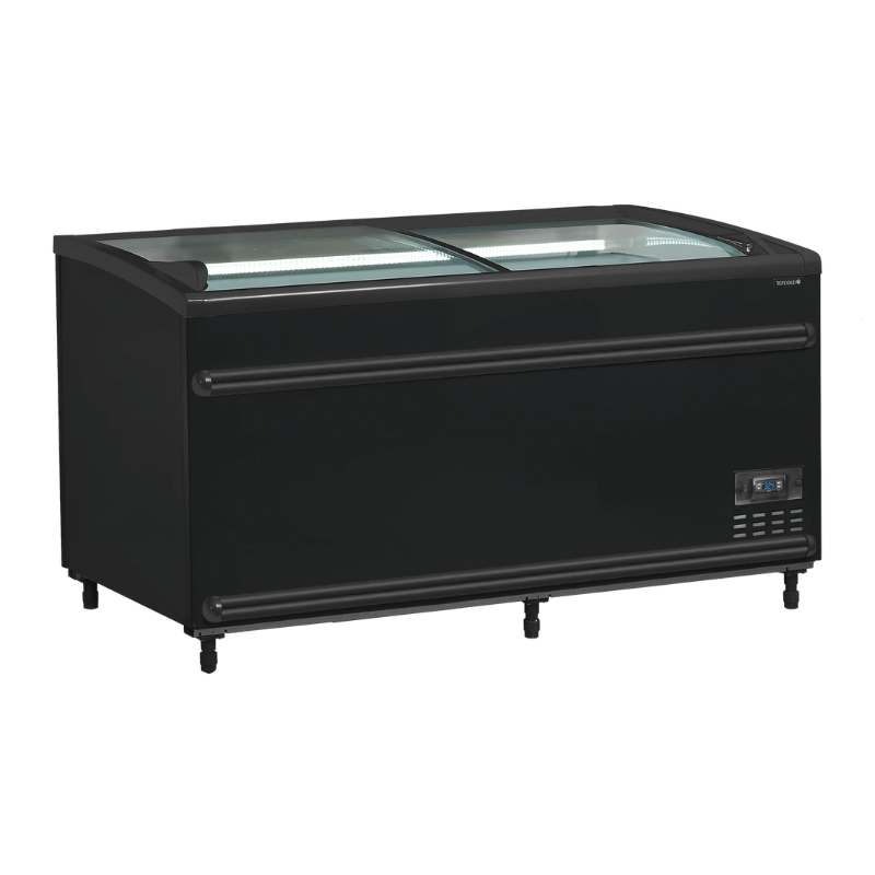 Frigorifero Congelatore Coperchio Vetro Curvo - Nero - 422 L - TEFCOLD