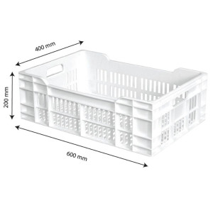 Cassa 600 X 400 Ajourée 40L Bianco - Gilac