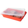 Bac Piatto 3L Haccp Rosso + Coperchio + Griglia - Gilac