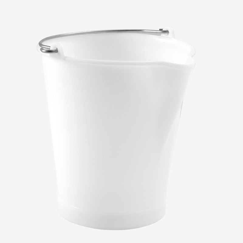 12L White Stainless Steel Pouring Spout Bucket - Gilac