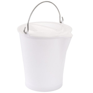 12L White Stainless Steel Pouring Spout Bucket - Gilac