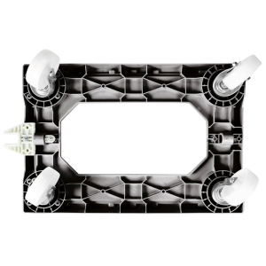 Base Girevole 4 Ruote Pivotanti - Staffa in Acciaio - Nero