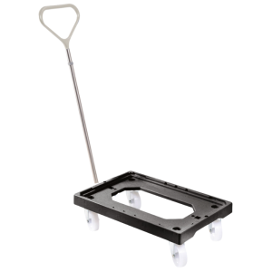 Base Girevole 4 Ruote Pivotanti - Staffa in Acciaio - Nero