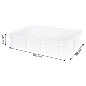 Vasca per bastoni - 600 x 400 x 130 mm - 23 L - Bianco