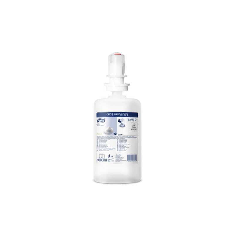 Tork Savon Mousse Doux Transparent - Lot de 6 | Peau nourrie, fraîche et hydratée