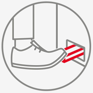 Pattumiera a Pedale con Coperchio Rosso - 50 L - Gilac