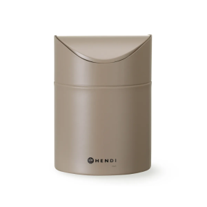 Pattumiera da Tavolo con Coperchio Oscillante - Beige - HENDI